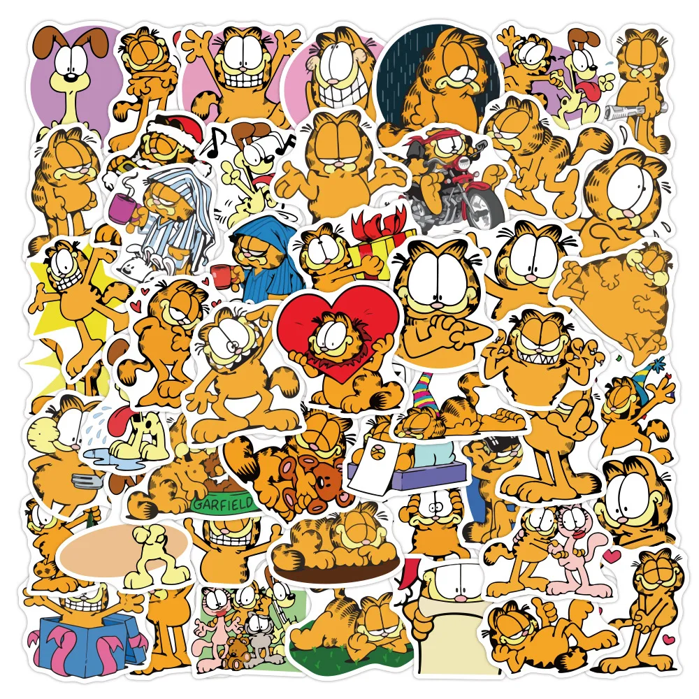 

Garfield Stickers 10/30/50/100Pcs Kawaii Stickers for Helmet Refrigerator Suitcase Luggage Skateboard Decals Toys for Children