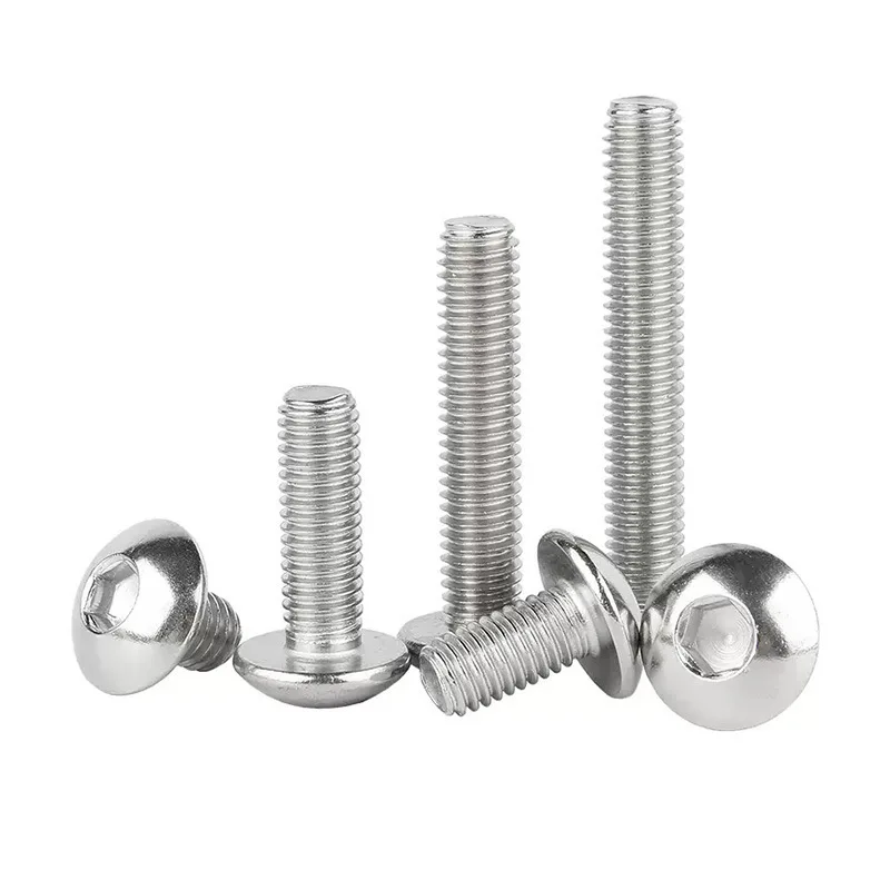 

1/10pcs M3 M4 M5 M6 M8 M10 304 Stainless Steel Allen Head Bolt Hexagon Hex Socket Head Button Screw Pan Head Round Head Hex Bolt