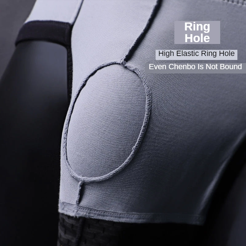 Separation Briefs Male Modal Scrotum Support Sport Boxer Sexy Male Underpants with Penis Hole Taste Underwear Prolonged Sex Time