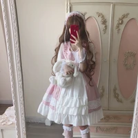 womens japanese soft girl original lolita lolita dress cute student daily skirt long sleeved op dress