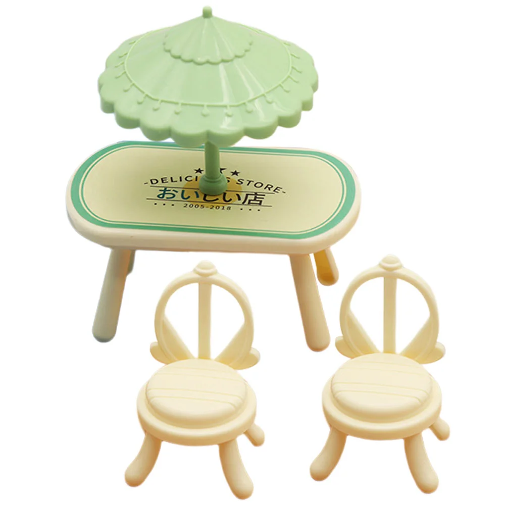 

Plastic Chair Miniature Dining Table Furniture Small Chairs Model House Adornment