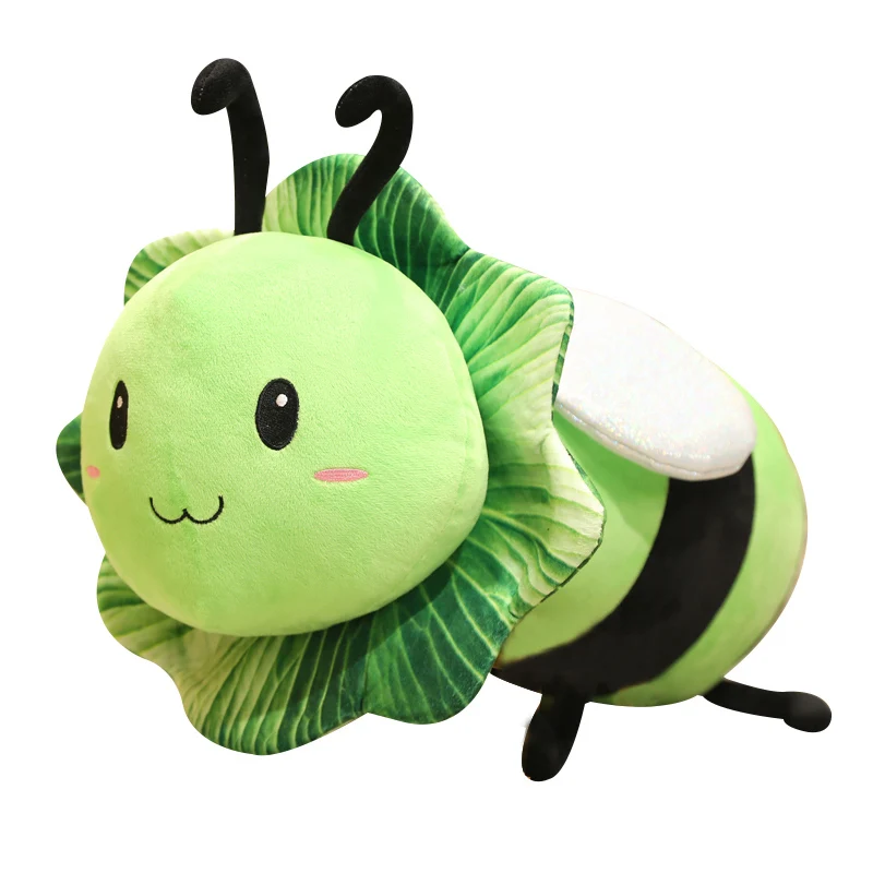 

Cute Vegetable Bee Plush Toys Cabbage Bee Fluffy Soft Kawaii Pendant Animal Pillow Stuffed Doll for Kids Baby Girls Gifts