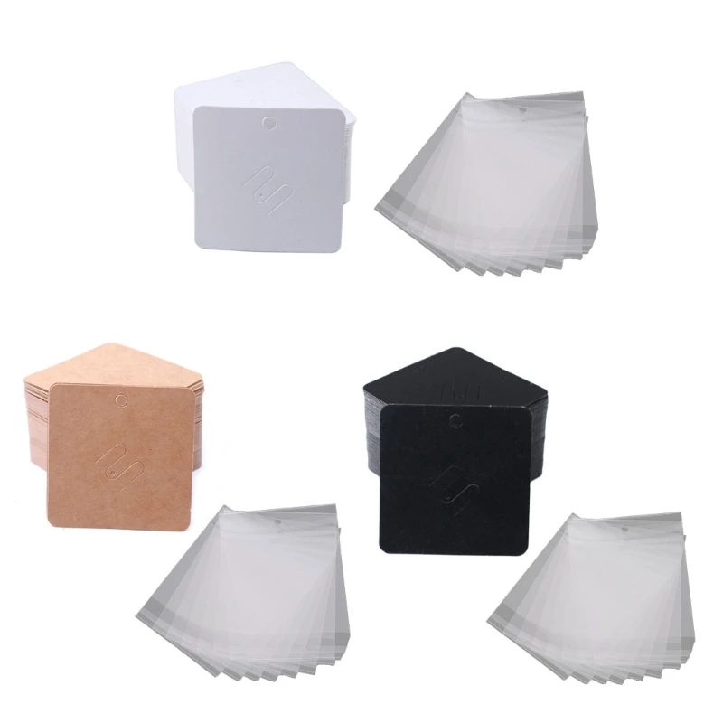 

100Pieces 7X7cm Kraft Paper Brooches Pin Cards for Selling Jewelry Perfect for Small Business Retail Boutique Display K3ND
