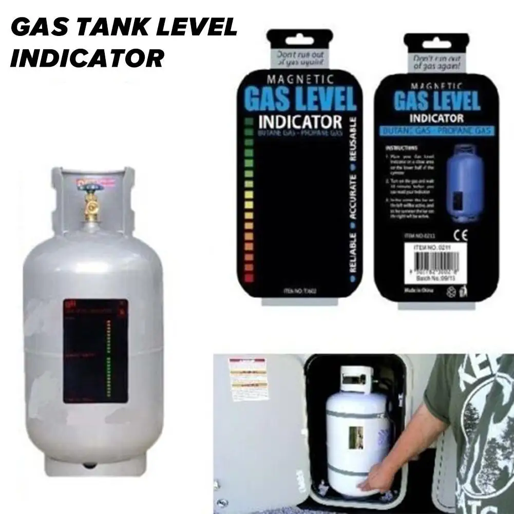 

1pcs Gas Tank Level Indicator Test Paper Jam Practical Propane Butane LPG Fuel Magnetic Gauge Caravan Bottle Temperature Measuri
