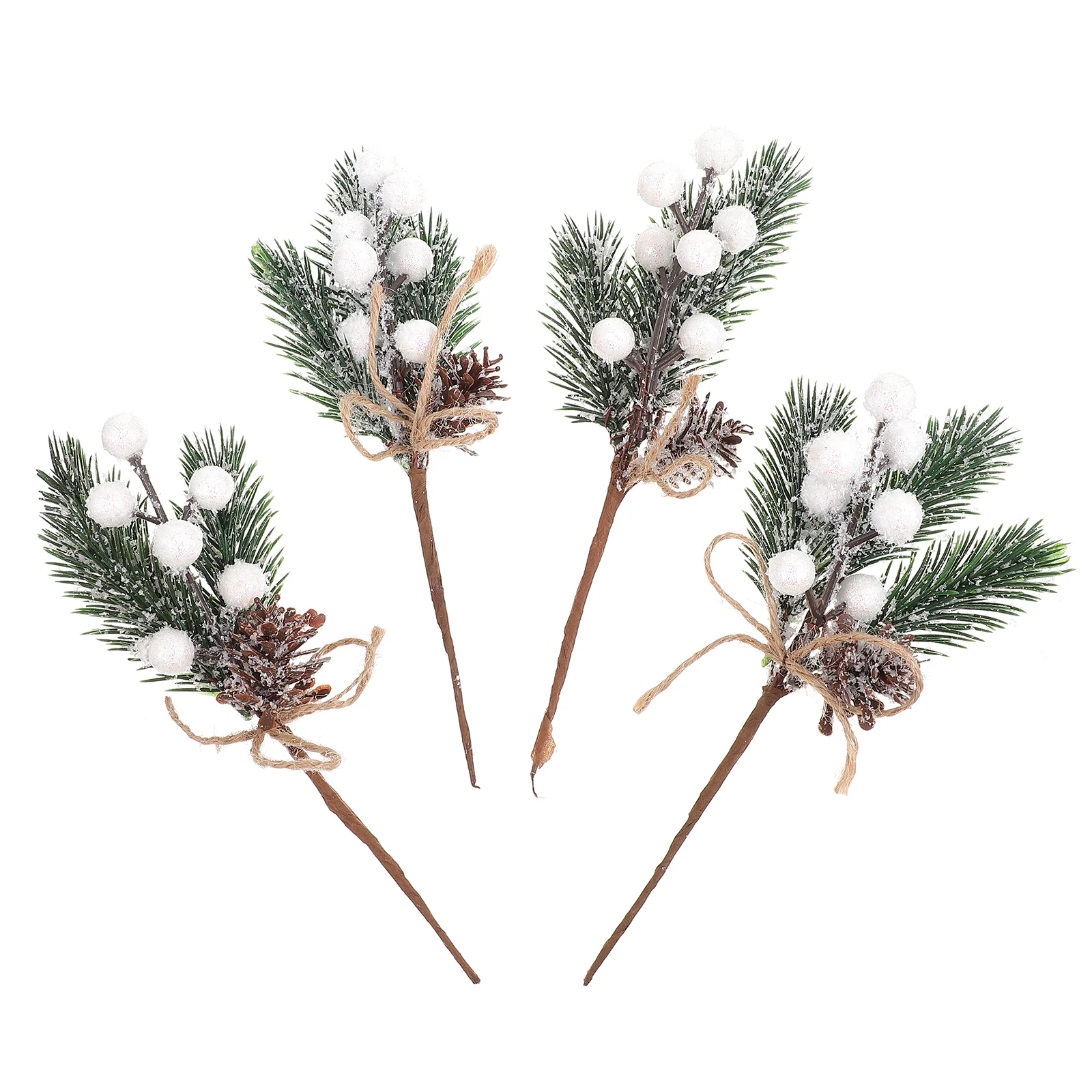

Berry Pine Christmas Artificial Xmas Pick Picks Fauxtree Spray Twig Decoration Decor Branches Wreath Flower Decors Branch Cones