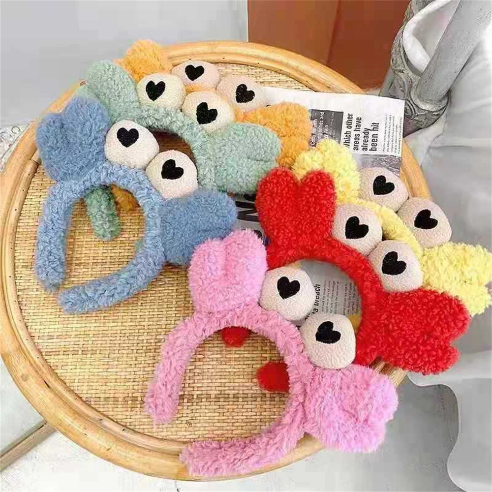 

Plush Funny Big Eyed Crab Hairband Sweet Women Autumn Winter Headdress Makeup Bundled Hair Headband Hair Accessories For Girls