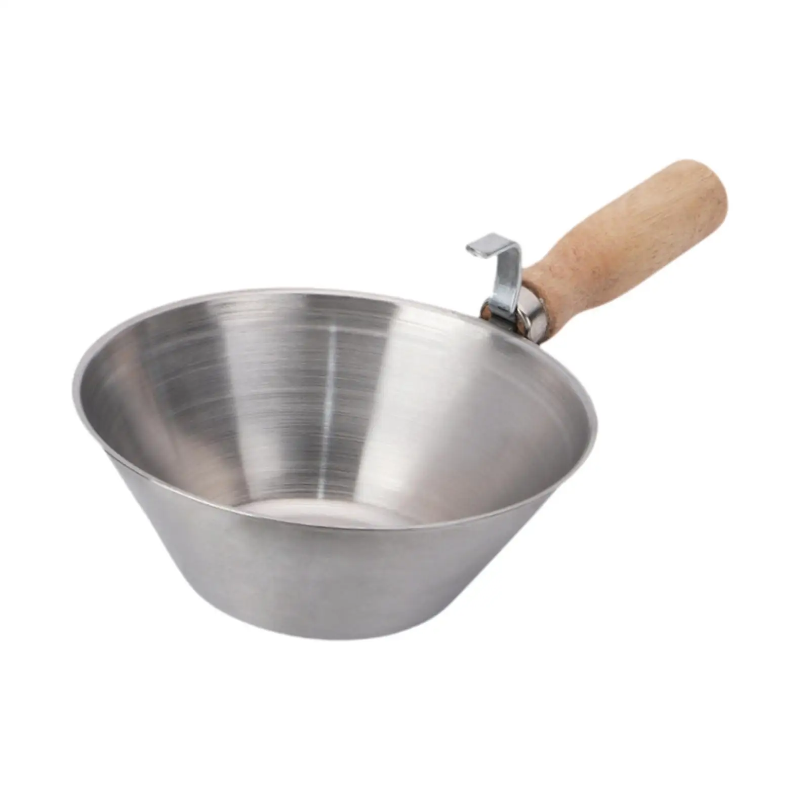 Cement Bucket Scoops Construction Tool Bowl Wooden Handle Home Renovations DIY