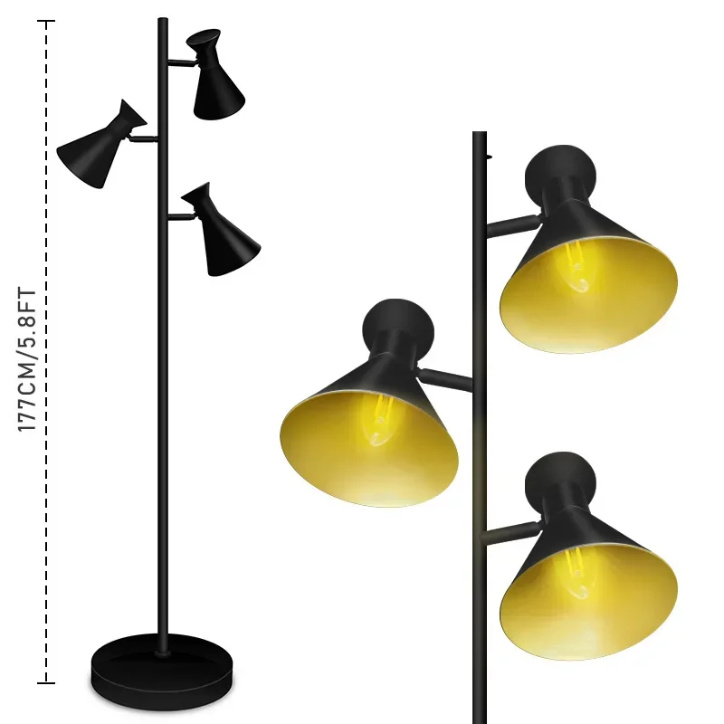 Современная Минималистичная настольная лампа комнатный абажур с 3 держателями