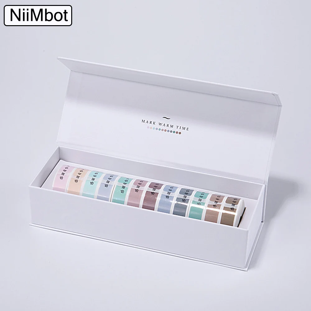 12 рулонов NiiMbot заправка термальная этикетка наклейка рулон бумаги для JingChen Niimbot D11