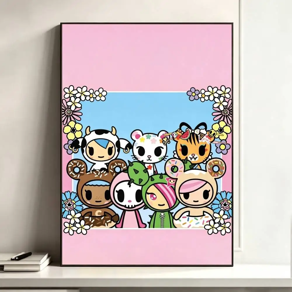 Фото Постер T-Tokidoki-S, водонепроницаемая настенная наклейка для бара, гостиной, винтажный декор, высококачественная печать, подарок. №5