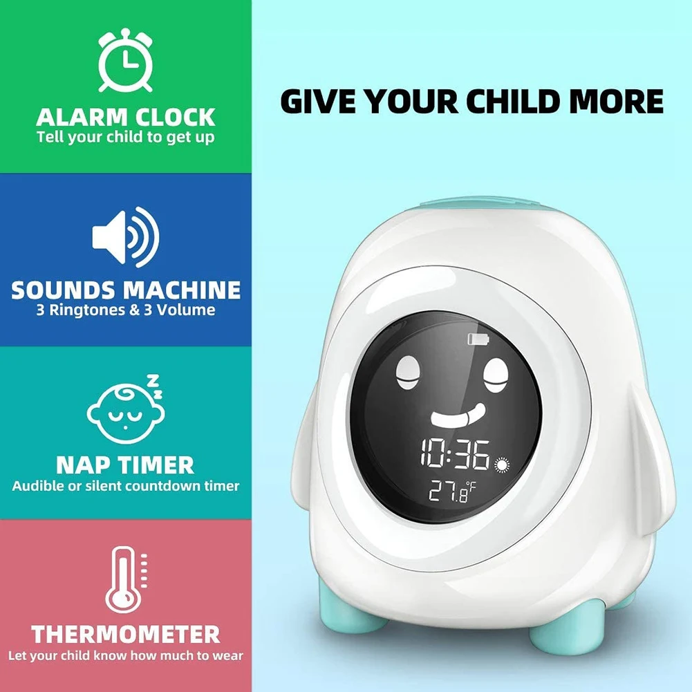 Kids Alarm Clock, Alarm Clock for Kids, Ready to Wake Up Sleep Trainer, Colorful Night Light, Nap Timer images - 6