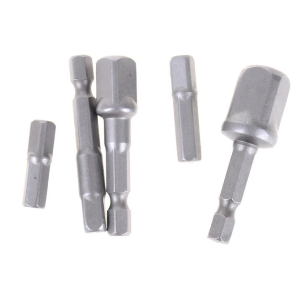 

5PCS Socket Bit Adapter Kit Chrome Vanadium Steel Hex Shank To 1/4 3/8 1/2 Impact Driver Drill Nut Driver Power Tool Accessories