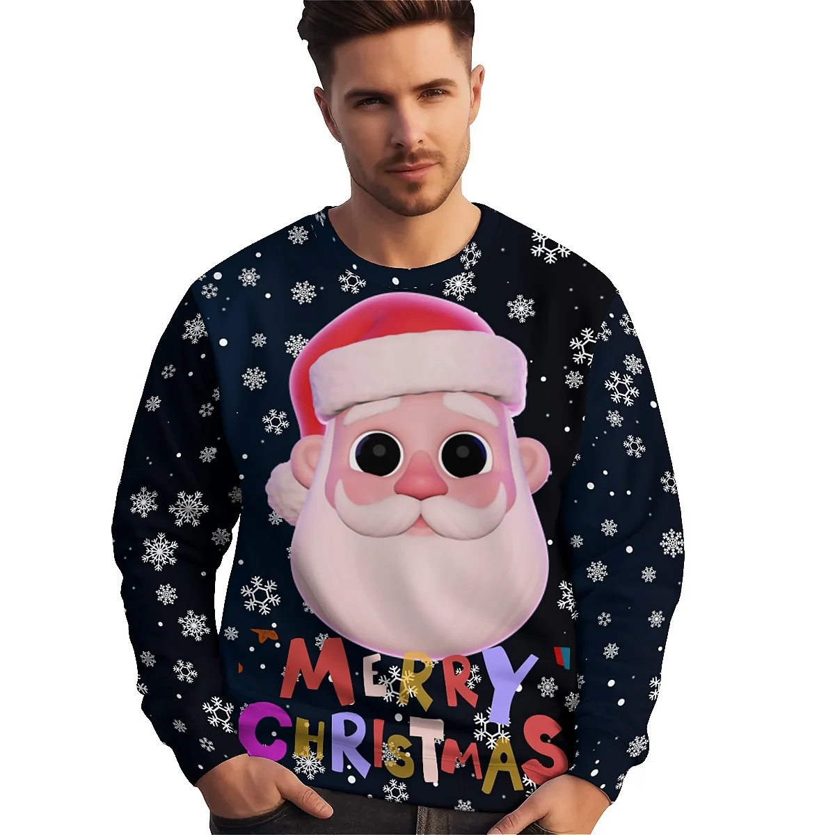Праздничная Рождественская Толстовка с длинным рукавом liaseo 3D принтом идеально