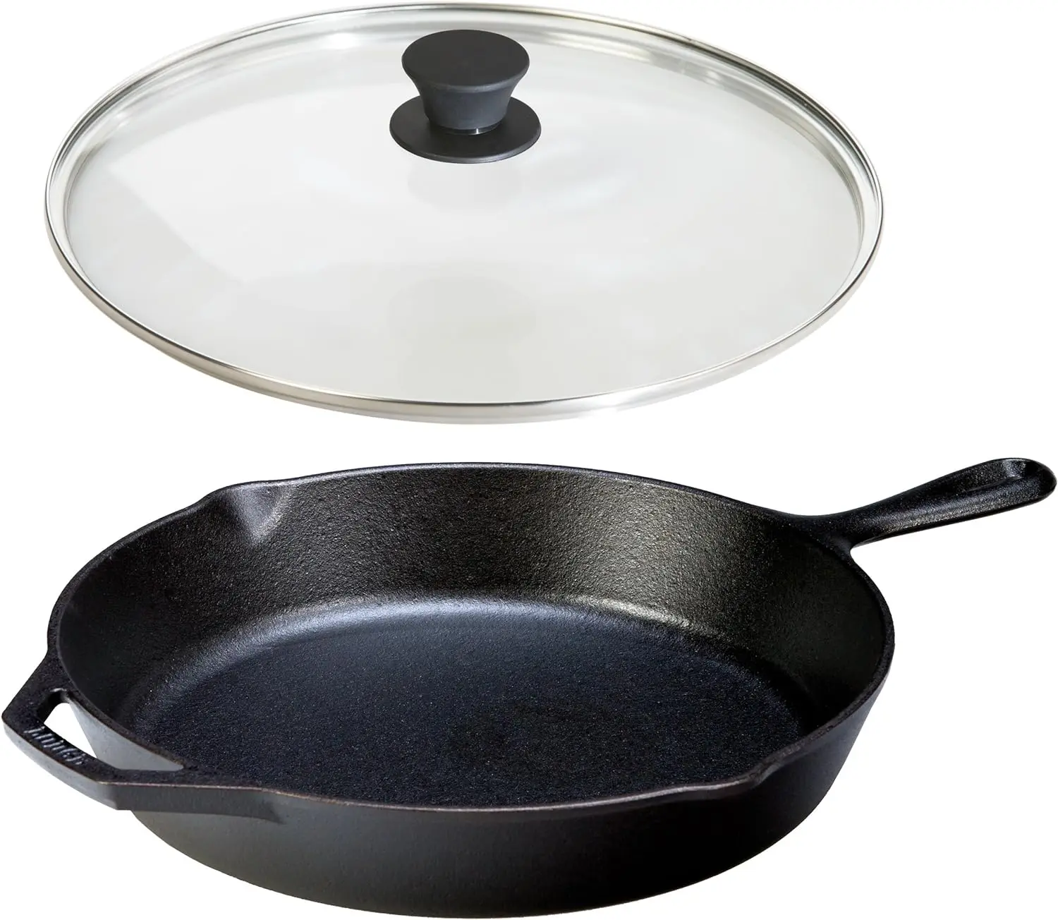 

Cast Iron Skillet with Tempered Glass Lid (12 Inch) - Medium Cast Iron Frying Pan With Lid Set Molde para hornear Baking accesso