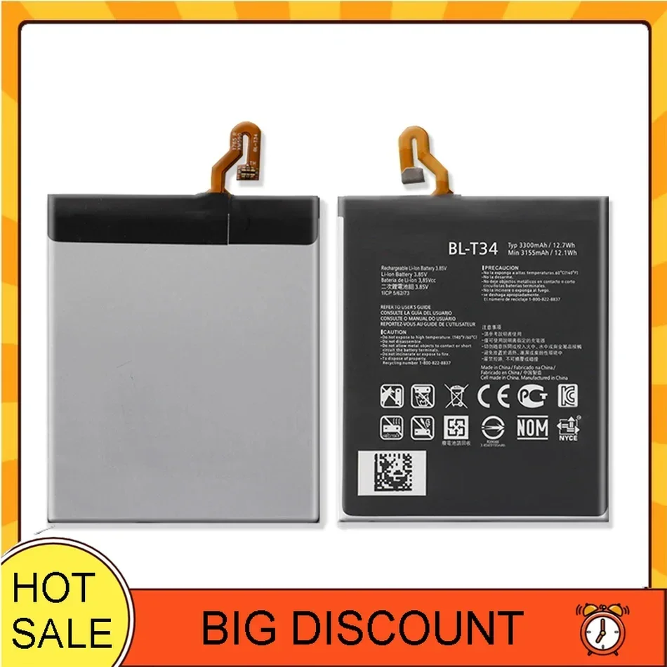 BL-T34 Аккумулятор для мобильного телефона LG V30 V30+ Plus V30plus V30A H930 H932 LS998 BLT34 3300 мАч +
