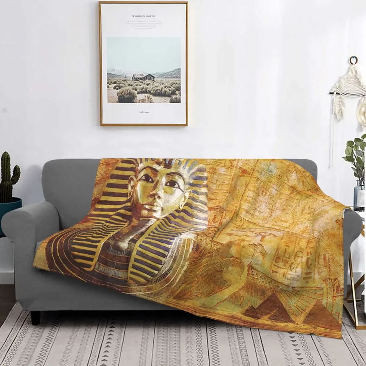 

Фланелевое супермягкое одеяло с принтом древней египетской цивилизации