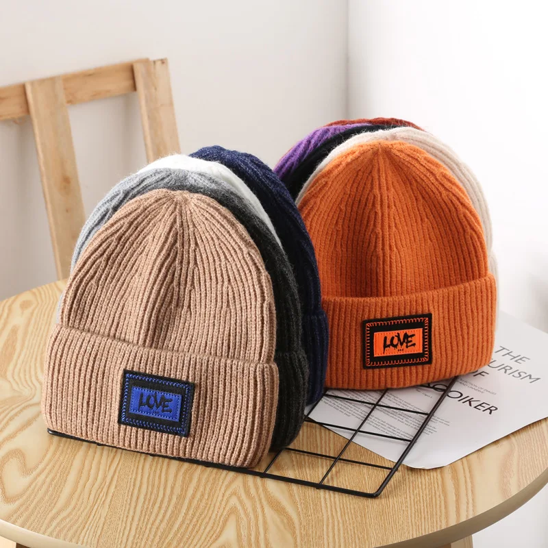 

Female Hip Hop Warm Ear Protection Knitted Hat Beanies Couple Thickened Cold Protection Wool Hat Bonnets for Women Designer