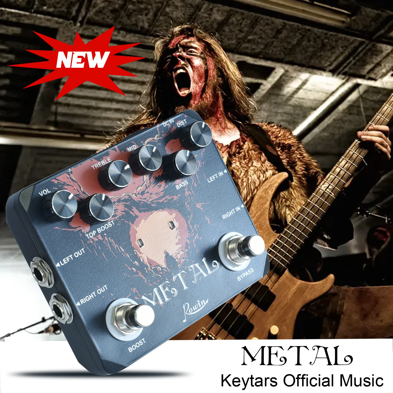 Педаль Для Гитары Heavy Metal Distortion Улучшение Звука В Стиле Рок И Панк Эффект С Верхним