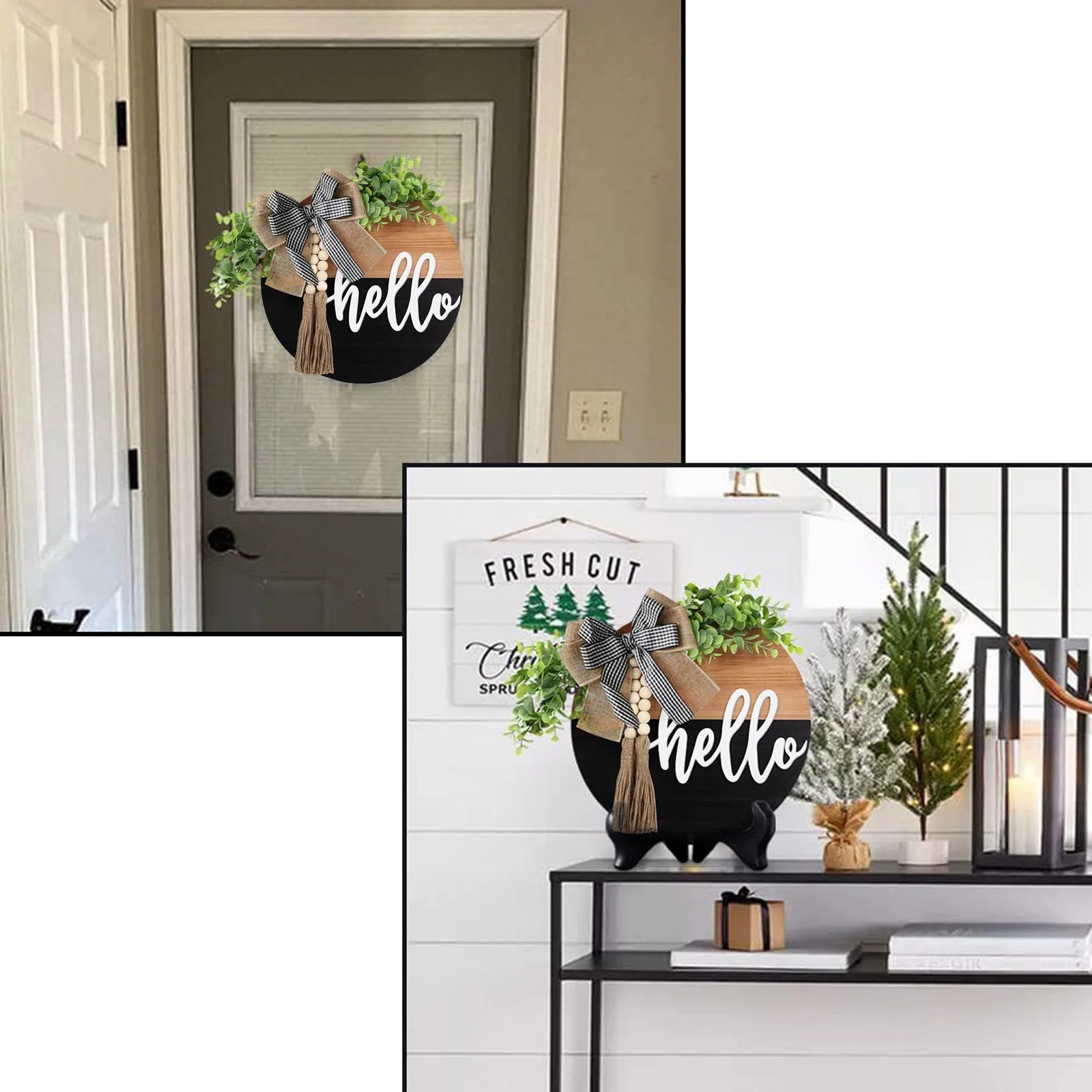 

Дверной знак на День святого Валентина, декоративные подвески для входной двери с номером двери, подвески для входной двери, подвесной знак ...