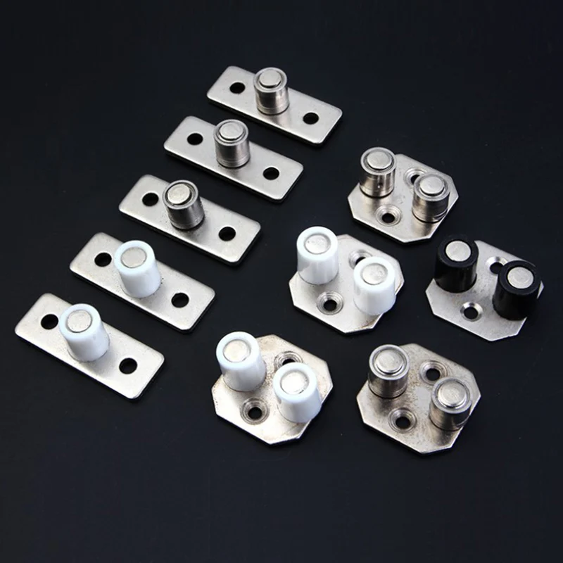 

2Pcs Floor Mount Sliding Wooden Door Guide Roller Retainer Top