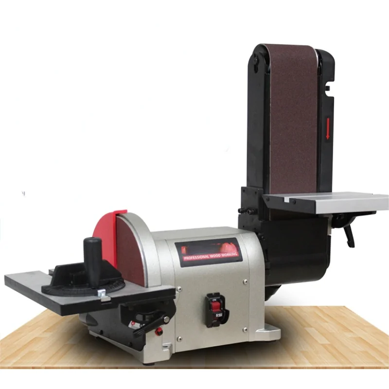 

220V/900W Abrasive Disc Machine Belt Sand Paper Machine Sanding Polisher Sharpener Desktop Multi-Function 2980r/min