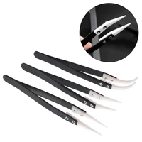 stainless steel ceramic tweezers sets high temperature resistance 1 0mm repair tool kit for electronics jewelry fine crafts