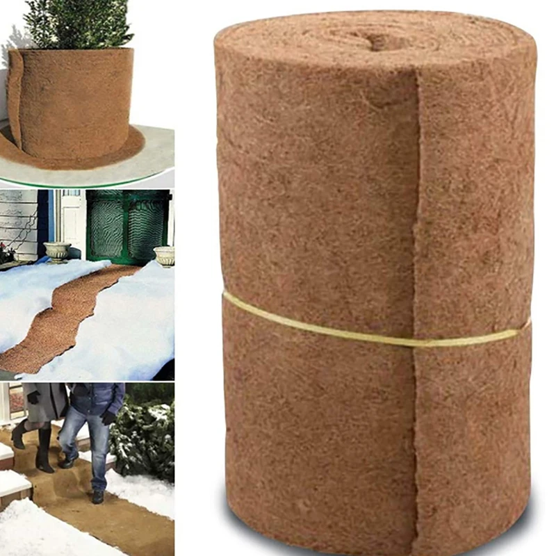 3 Size Coconut Palm Fiber Liner Bulk Roll Mat Carpet Flower Basket Flowerpot Wall Basket Pet Reptile Carpet