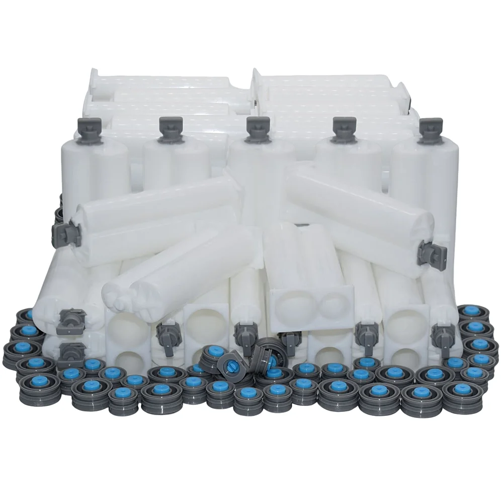 

2pcs/10pcs/20pcs/40pcs Empty 2:1 AB Glue Tube 50ml Epoxy Cartridges Dual-Barrel for 50ml 2:1 AB Glue Guns Adhesives Dispenser