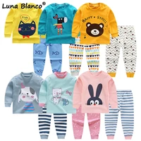 unisex 6m 5t pajamas sleepwear clothes childrens underwear set cotton boy kids clothes long sleeve suit toddler girl pajamas
