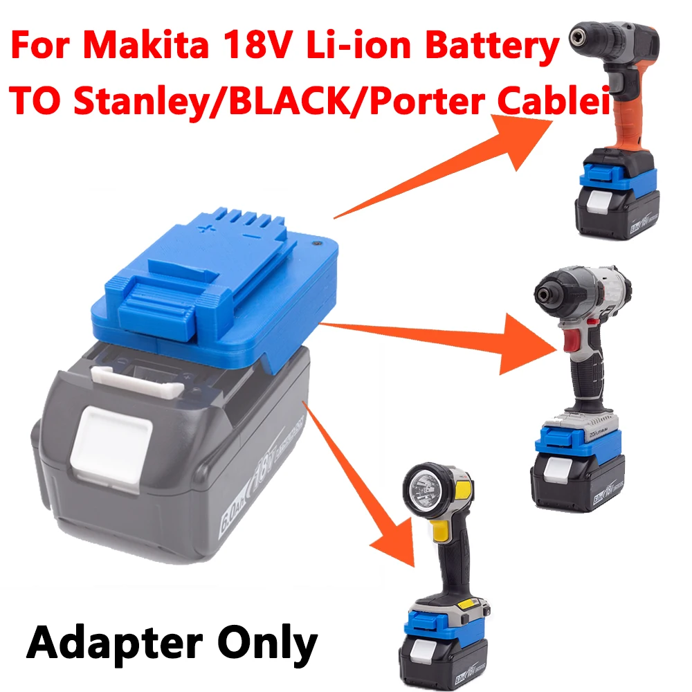 Electric Drill Adapter For Makita 18V Li-ion Battery Convert to Stanley/ Porter Cablei/BLACK+DECKER 20V Cordless Tools