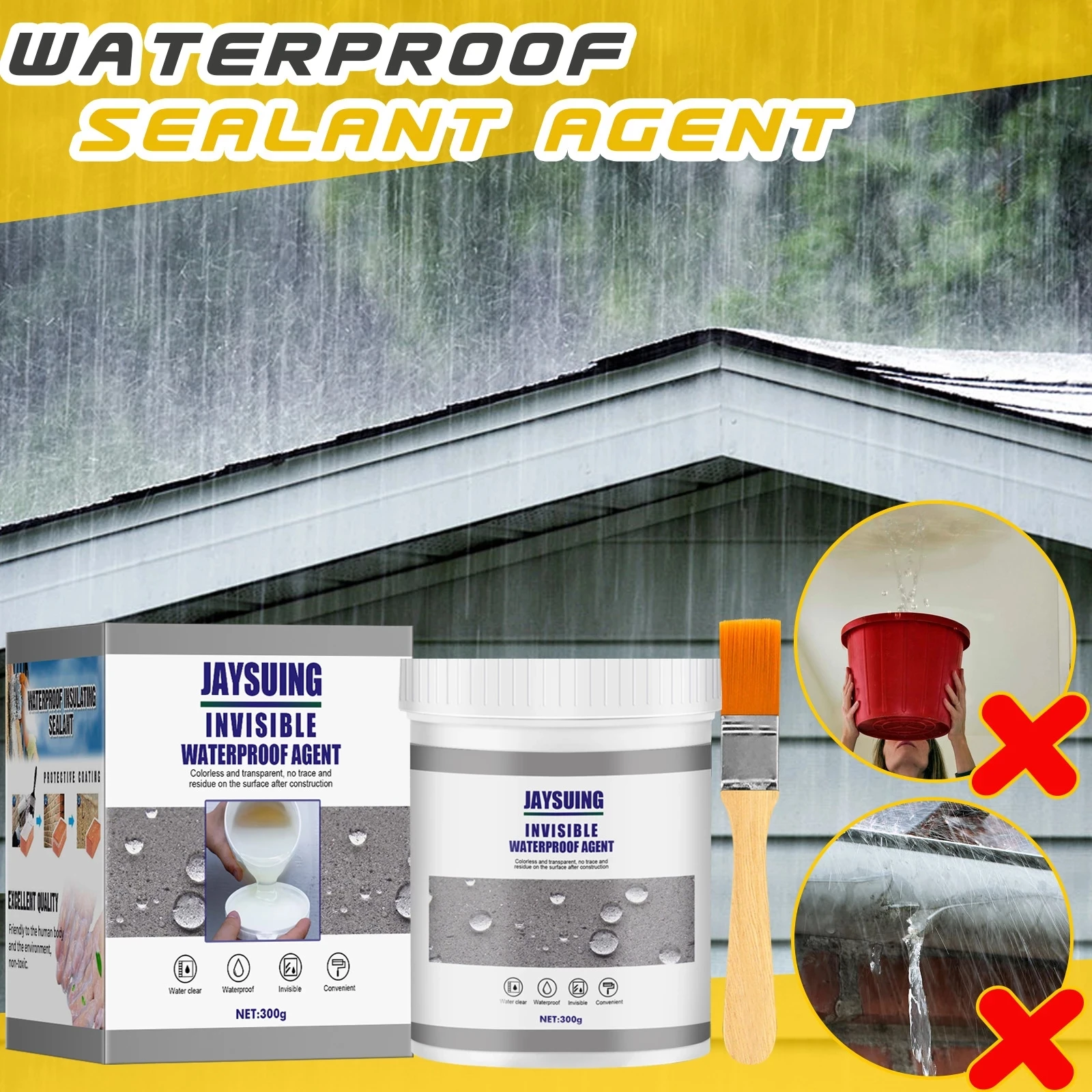 

30/100ML Waterproof Invisible Toilet Anti-leak Nano Spray Glue with Brush Adhesive Repair Glue for Roof Repair Broken Tool