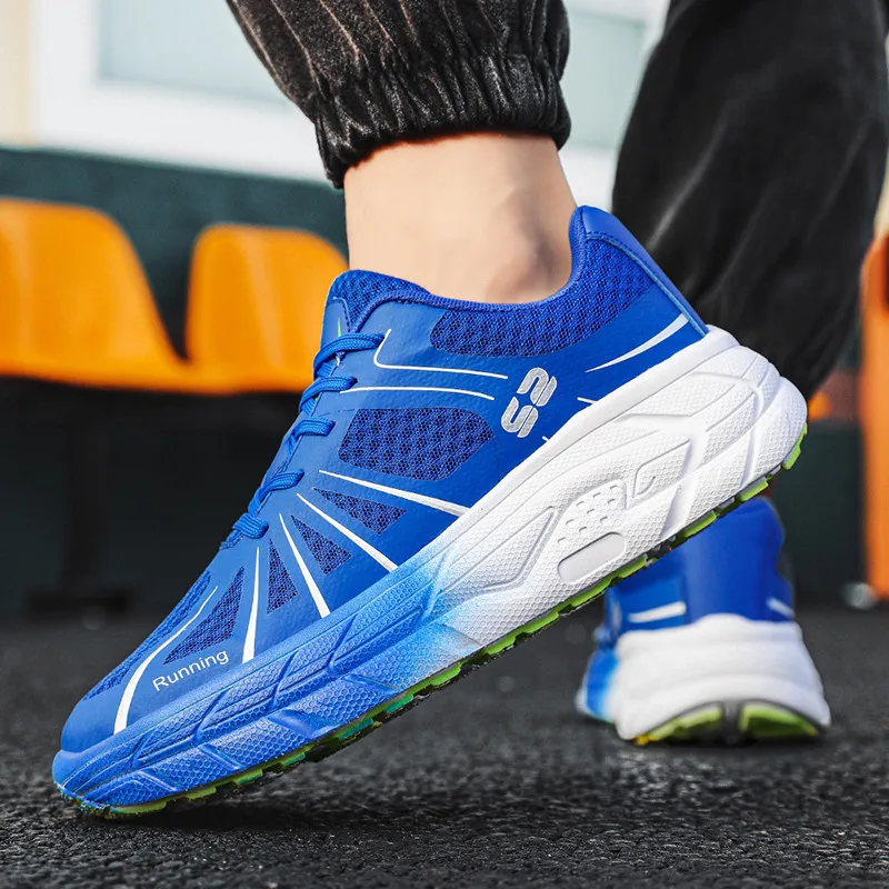 Trend Green Men's Running Shoes Lightweight Jogging Platform Sneakers Men Couple Sports Shoes Breathable Athletic Training Shoes