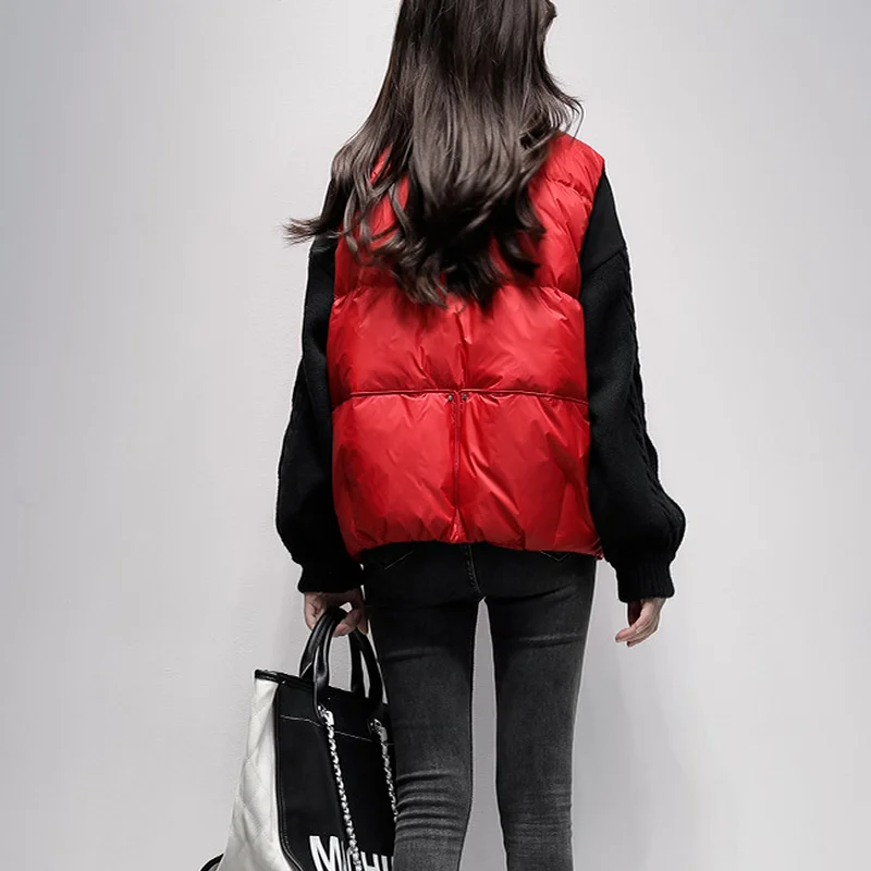 Winter 2023 Warm Vest Women Sleeveless Jacket Light Warm Waistcoat Down Vest Female Sleeveless Coat Thick Waistcoat Tops parka