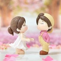cartoon resin romantic gifts for lover keychain pendant cake ornaments dancing couple figurines crafts desktop decor