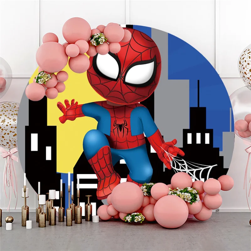 

Фон для вечерние ъемки с изображением Супергероев Комиксов и человека-пауков