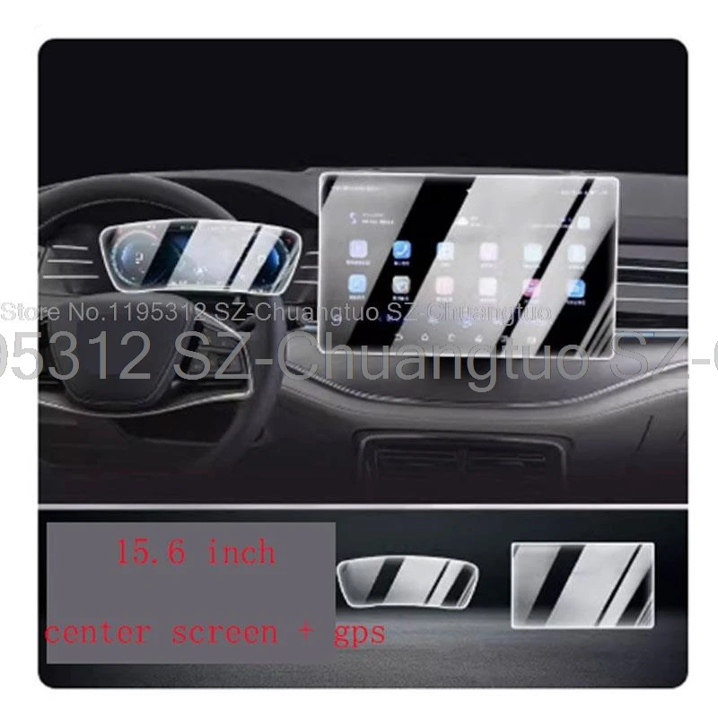 

Защитная пленка из закаленного стекла для BYD Han EV 2020 2021 2022 2023, 15,6-дюймовый автомобильный радиоприемник с GPS-навигацией