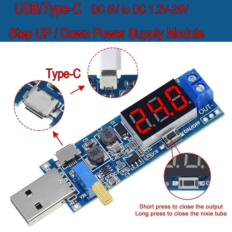 

USB Type-C модуль повышающего/понижающего преобразователя DC-DC