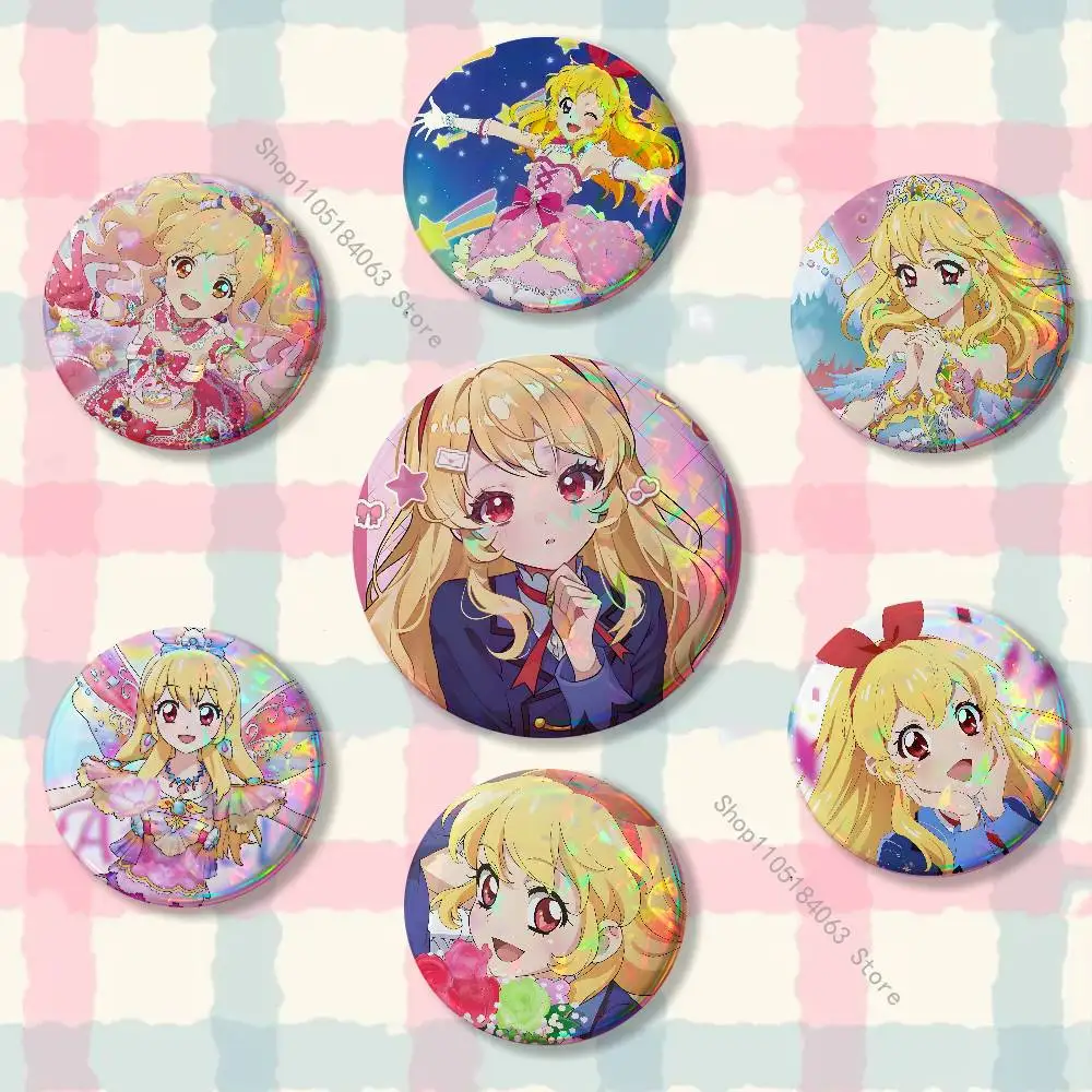 Фото Аниме-значки H-Hoshimiya Ichigo, лазерные, светоотражающие, круглые, для сумок, одежды, декоративные элементы, коллекционные предметы, подарки для друзей №1