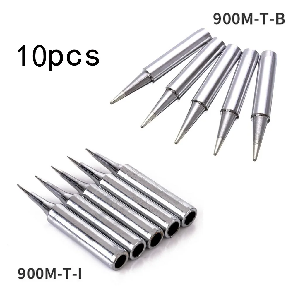 

10 Pack Soldering Iron Tip 1.65\\\" 200~480℃ 900M-T-I / 900M-T-B Lower Temperature Soldering Stable Performance