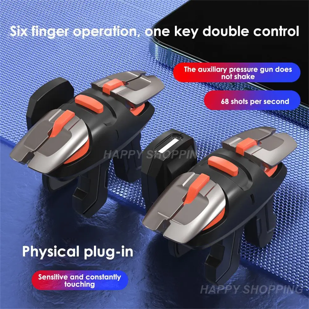 

Mobile Game Trigger For Iphone Android Gamepad Joystick Mobile Gaming Shooter Controller Gaming Triggers L1 R1 Alloy Key Button