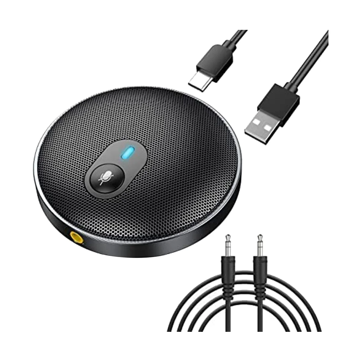 

Video Conference Microphone 360° All-Round Voice Recognition Conference Microphone for Windows 7/8/10, Mac OS, Linux