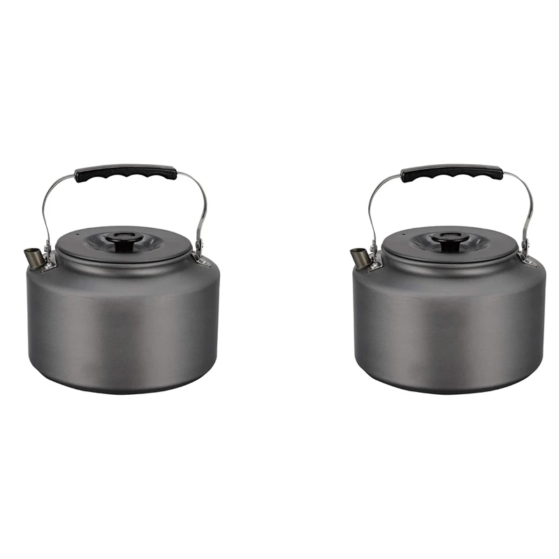 

2X Camping Kettle 2.0L Open Campfire Coffee Tea Pot Fast Heating Outdoor Gear Great For Boiling Water Ultralight