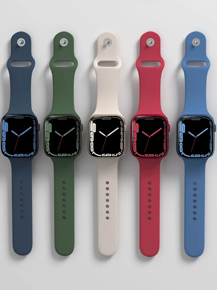 Sport strap for Apple watch band 44mm 45mm 42mm 40mm 41mm 45 mm silicone bracelet correa iwatch series 7 8 SE 6 5 4 3 Ultra 49mm