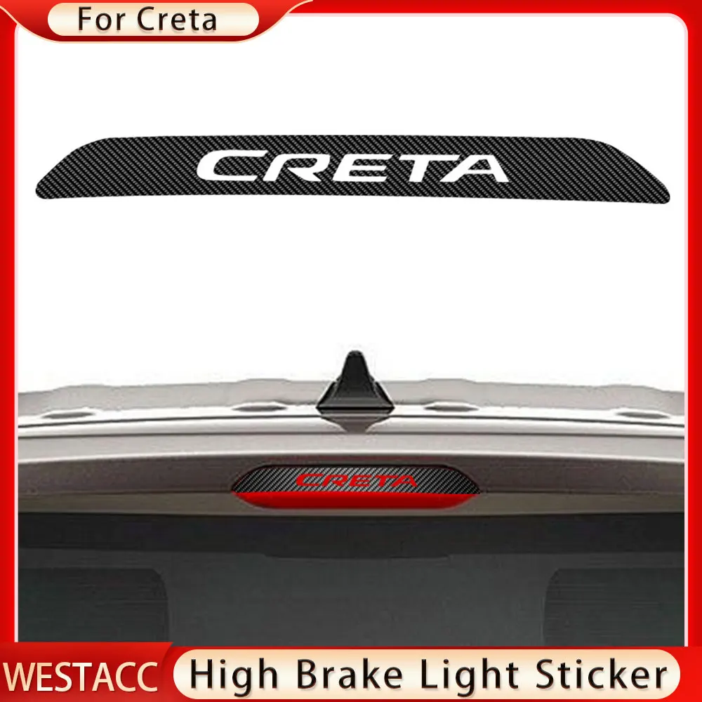

Carbon Fiber Car Mounted Brake Light Sticker for Hyundai CRETA 2014-2017 High Stop Lamp Sticker Decal Styling Accessories