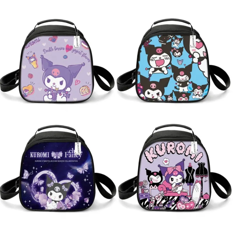 

Sanrio Kuromi Cute Portable Lunch Bag for Primary and Secondary School Student Kuromi Kuromi Boys Girls Anime Cartoon School Bag