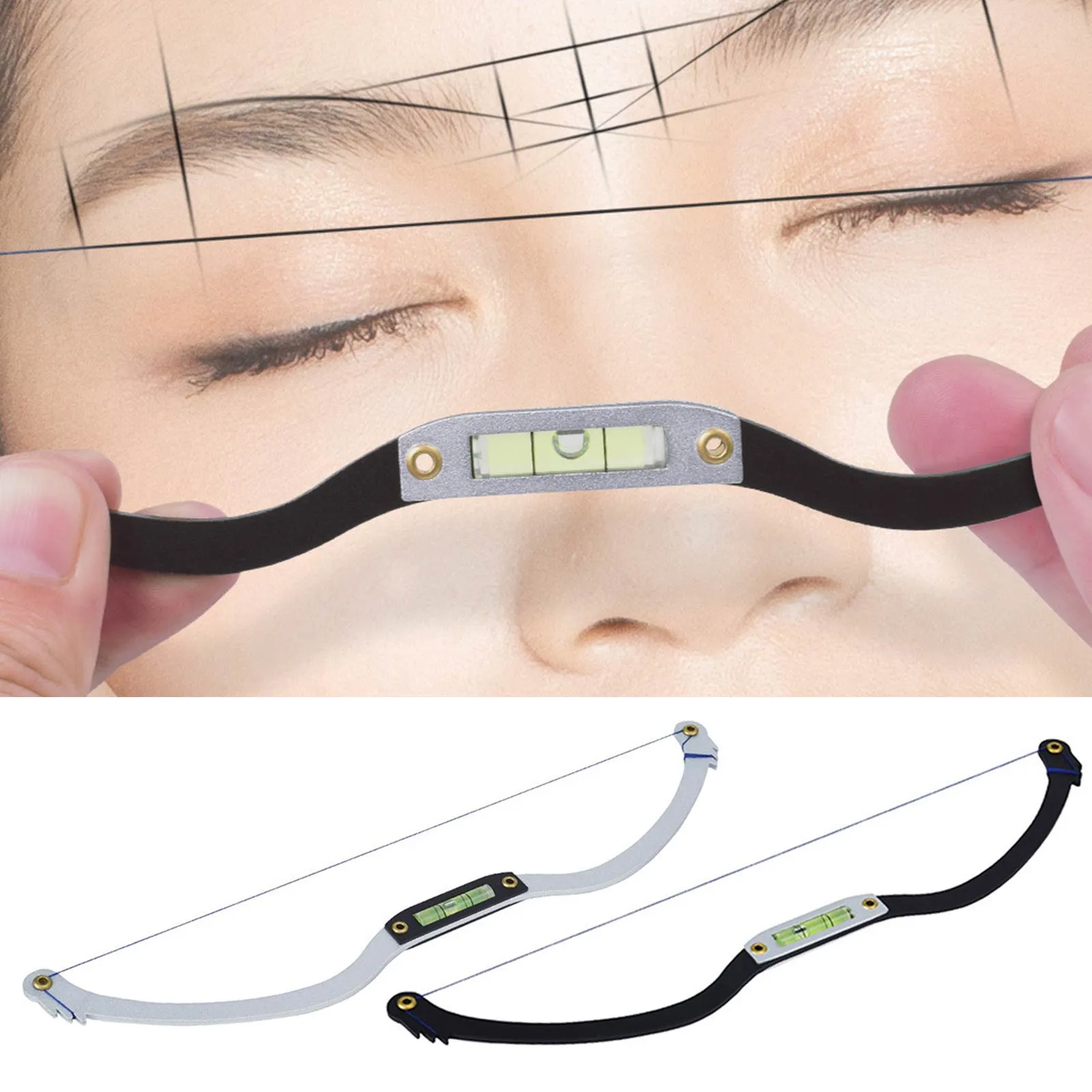 

Metal Eyebrow Positioning Semi-Permannet Line Ruler Horizontal Eyebrow Ruler Microblading Level Eyebrow Tattoo Bow Rule