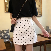 polka dot high waist skirt womens 2022 summer new korean version of the wild loose a line package hip skirt medieval dress