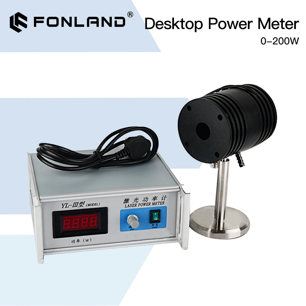 FONLAND Desktop CO2 Laser Power Meter Test Range 0-200W Use Wavelength 10.6um Input Voltage AC 220V Modle YL-S-III enlarge