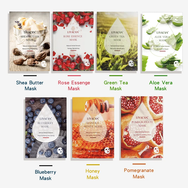 Лицевая маска для лица отбеливающая увлажняющая против акне уход за кожей