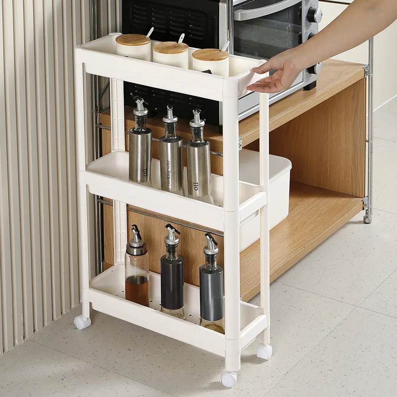 

Стеллаж, кухонные принадлежности, бытовая ванная комната, от пола до потолка, передвижная зазорная тележка, пластиковый стеллаж для хранени...